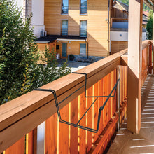 Load image into Gallery viewer, Sun Joe Deco Joe Adjustable Flower Box Holder in Black