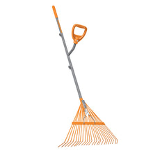 Load image into Gallery viewer, Ergie Systems ERG-LFRK24 Steel Shaft Strain Reducing Steel Leaf Rake | 54-Inch Shaft | 24 Tines