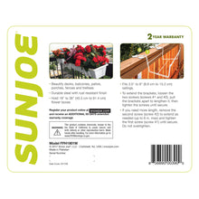 Load image into Gallery viewer, Sun Joe Deco Joe Adjustable Flower Box Holder in White