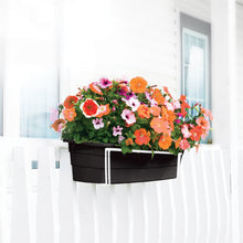 Load image into Gallery viewer, Sun Joe Deco Joe Adjustable Flower Box Holder in White