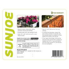 Load image into Gallery viewer, Sun Joe Deco Joe Adjustable Flower Box Holder in Black