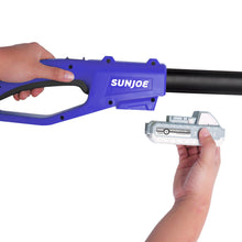 Load image into Gallery viewer, Sun Joe 24V-PS8-LTE-SJB 24-Volt iON+ Cordless Telescoping Pole Chainsaw Kit | 8-Inch | W/ 2.0-Ah Battery and Charger (Blue)