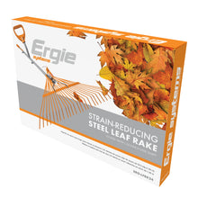 Load image into Gallery viewer, Ergie Systems ERG-LFRK24 Steel Shaft Strain Reducing Steel Leaf Rake | 54-Inch Shaft | 24 Tines