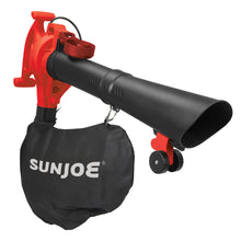Load image into Gallery viewer, Sun Joe SBJ605E-RED 3-in-1 Electric Blower | 250 MPH | 14 Amp | Vacuum | Mulcher, Red