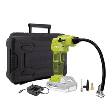 Load image into Gallery viewer, Sun Joe AIRJ24C-SJG Portable Digital Cordless Air Compressor with Nozzle Adapters and Case | 24-Volt | 2.0-Ah (Sun Joe Green)