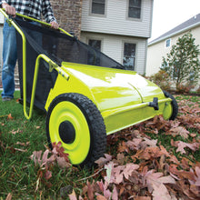 Load image into Gallery viewer, Sun Joe SJSW26M Manual Push Lawn Sweeper | 26-Inch | 52.3 Gallon Catcher
