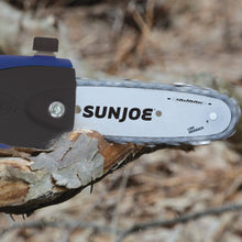 Load image into Gallery viewer, Sun Joe iON8PS2-LT-SJB 40-Volt iON+ Cordless Telescoping Multi-Angle Pole Chain Saw Kit | 8-inch | W/ 2.5-Ah Battery and Charger (Blue)
