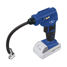 Load image into Gallery viewer, Sun Joe 24V-AJC-LTE-SJB 24-Volt iON+ Cordless Portable Air Compressor Kit | W/ 2.0-Ah Battery, Charger, Storage Bag, and Nozzle Adapters (Blue)
