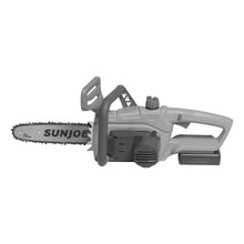 Load image into Gallery viewer, Sun Joe 20ViON-CS10-GRY 20-Volt iON Lithium Ion Chainsaw Kit | 10-Inch | W/ 2.0-Ah Battery and Charger (Gray)
