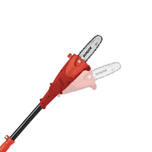 Load image into Gallery viewer, Sun Joe iON8PS2-LT-RED 40-Volt iONMAX Cordless Telescoping Multi-Angle Pole Chain Saw Kit  | 8-inch | W/ 2.5-Ah Battery and Charger (Red)
