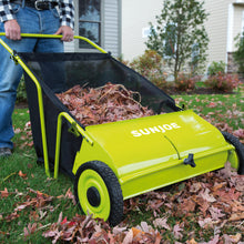 Load image into Gallery viewer, Sun Joe SJSW26M Manual Push Lawn Sweeper | 26-Inch | 52.3 Gallon Catcher
