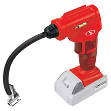 Load image into Gallery viewer, Sun Joe 24V-AJC-LTE-RED-RM 24-Volt iON+ Cordless Portable Air Compressor Kit with Nozzle Adapters, Automatic Digital Pressure Gauge, Built-in LED Light &amp; Case, 2.0-Ah Battery and Charger (Red) (Certified Refurbished)

