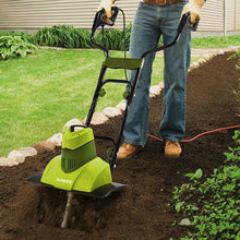Load image into Gallery viewer, Sun Joe TJ601E Electric Garden Tiller/Cultivator | 18-Inch | 9 Amp
