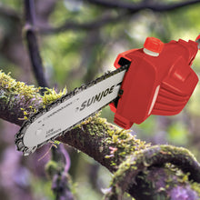 Load image into Gallery viewer, Sun Joe iON8PS2-LT-RED 40-Volt iONMAX Cordless Telescoping Multi-Angle Pole Chain Saw Kit  | 8-inch | W/ 2.5-Ah Battery and Charger (Red)
