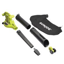 Load image into Gallery viewer, Sun Joe SBJ605E-RM 3-in-1 Electric Blower | 250 MPH | 14 Amp | Vacuum | Mulcher | Green (Certified Refurbished)
