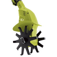 Load image into Gallery viewer, Sun Joe 24V-TLR-SJG 24-Volt iON+ Cordless Garden Tiller + Cultivator Kit | W/ 2.0-Ah Battery and Charger
